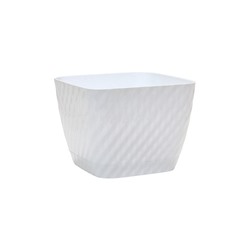 УЦЕНКА Горшок для цветов с поддоном 15л d30см h23см "Классика", цвет белый