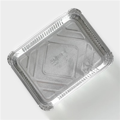 Формы для выпечки и запекания Доляна, набор 2 шт., 1.1 л, 22.5×17.5×3.5 см, фольга, серебристые