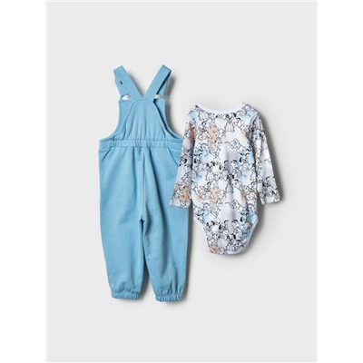 Комплект детский трикотажный для мальчиков: боди, полукомбинезон