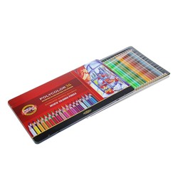 Карандаши цветные художественные 36 цветов, Koh-I-Noor 3825 PolyColor, мягкие, в металлическом пенале