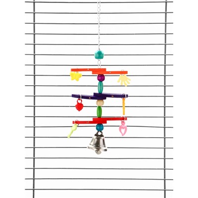 Игрушка для птиц «Перекладина», цвет МИКС