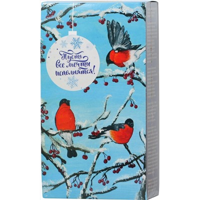 Конфуций. Новый год. Набор Чайная пара. Веселые снегири 105 гр. карт.упаковка