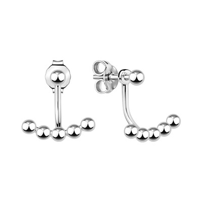 Серьги из серебра без вставки, Л-12227