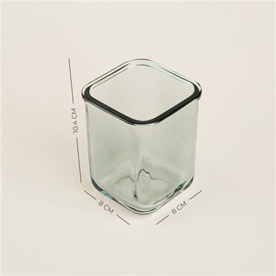 Стакан для зубных щеток SL Home, стекло, 8×8×10.4 см