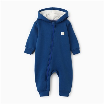 Комбинезон с капюшоном детский «Крошка Я» Blueberry, рост 80-86, синий
