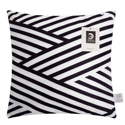 Наволочка декоративная «Этель. Полосы» 40×40 см, велюр