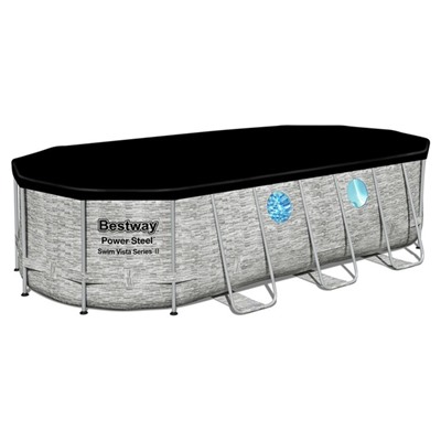 Бассейн каркасный Bestway Power Steel Swim Vista 56716, 549×274×122, фильтр-насос, лестница, тент