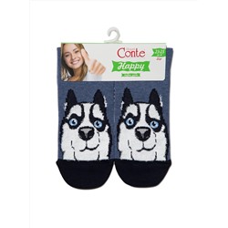 Conte elegant Носки HAPPY с пушистым рисунком "Хаски"