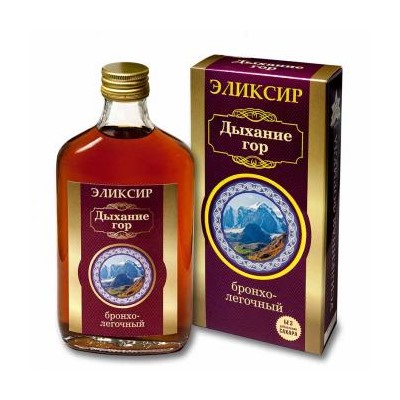 Эликсир Дыхание гор бронхолегочный На Фруктозе 250 мл.