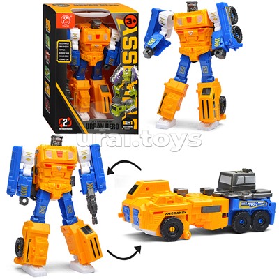 Робот трансформирующийся в грузовик с краном, в коробке