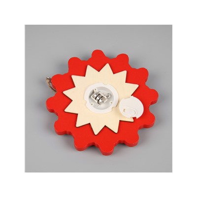 Ёлочная игрушка «Снежинка со снеговиком», 10×10 см, 1 LED, от батареек, свечение тёплое белое