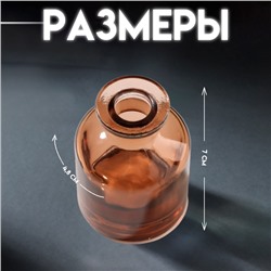 Диффузор для эфирных масел "Бутылёк" 50 мл прозрачный коричневый 4,8х4,8х7 см