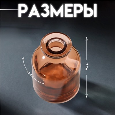 Диффузор для эфирных масел "Бутылёк" 50 мл прозрачный коричневый 4,8х4,8х7 см