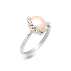 Кольцо из серебра жемчуг, К1328р