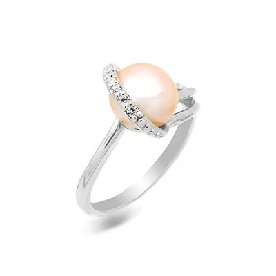 Кольцо из серебра жемчуг, К1328р