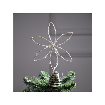 Светодиодная фигура «Цветок», 26×26×4 см, 30 LED, от батареек ААх3, фиксинг, свечение тёплое белое