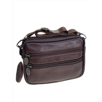 Сумка мужская из натуральной кожи, цвет коричневый