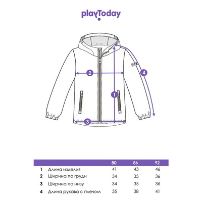 Куртка детская текстильная с полиуретановым покрытием для мальчиков (ветровка)