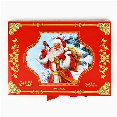 Коробка под 12 конфет новогодняя с ячейками «Дедушка Мороз» 18.5×13.5×3.5 см
