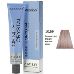 CONCEPT Infinity Crystal Гелевый полуперманентный краситель для волос 10/59 очень светлый блондин красный-сандре 60 мл