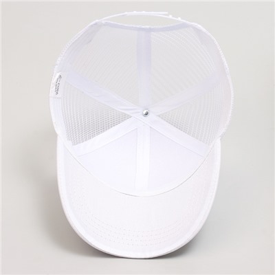 Кепка детская для девочки с сеткой, белая, р-р 54