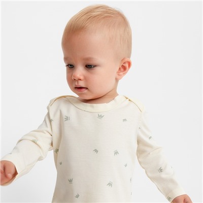 Лонгслив детский MINAKU, рост 68-74 см, молочный