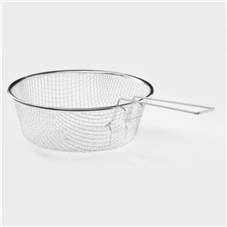 Фритюрница Доляна, d=22 см, со съёмной ручкой, серебристая