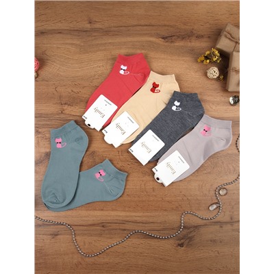 Носки р. 35-40 Кошка короткие / L802 /уп 10/500/1200/ ОДНА ПАРА/ МАРКА