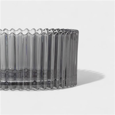 Сахарница Доляна «Царская», 250 мл, 10.5×13 см, стекло, серая