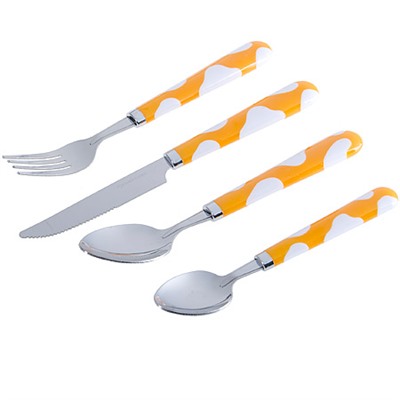 22491-4 Набор столовых приборов ОРАНЖЕВЫЙ 25пр МВ (х12)