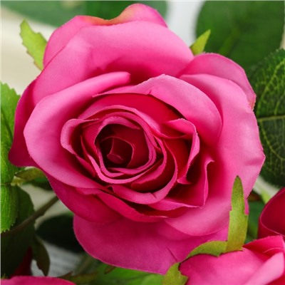 Цветы искусственные «Розочки кустовые», 8×65 см, малиновые