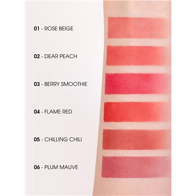 YNM - ГУБНАЯ ПОМАДА КРЕМОВАЯ МАТОВАЯ ТОН 03 CREAM MATT LIPSTICK 03 BERRY SMOOTHIE