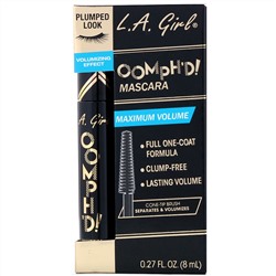 L.A. Girl, Тушь для ресниц Oomph'd Mascara, оттенок Super Black, 8 мл