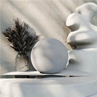 Подушка декоративная «Этель. Шар», d=30 см, молочная