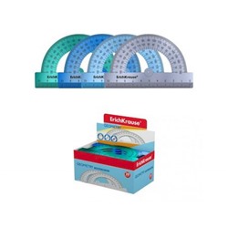 Транспортир 180 градусов 10 см пластиковый Ice Metallic ассорти из 4 цветов 57911 ErichKrause