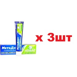 MetaDent Зубная паста: крепкие зубы,здоровые десна,защита вкус трав, 100г 3шт