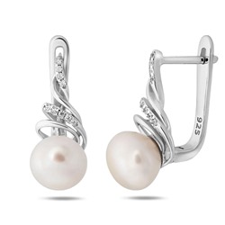 Серьги, жемчуг, BY-916