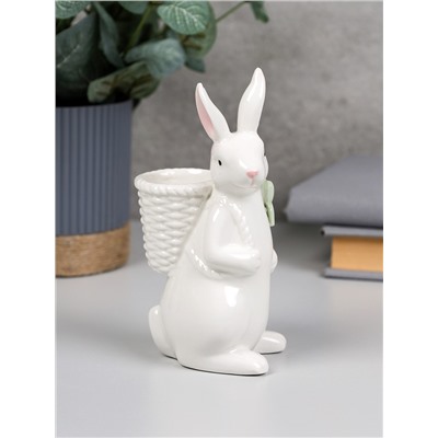 Фигурка Кролик кашпо 14 см / YZ019377 /уп 48/фарфор