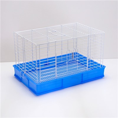 Клетка для кроликов RT-1, 62×42×39 см, синяя