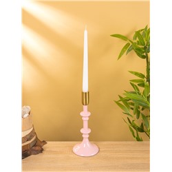 Подсвечник на 1 свечу «Пудровый», 10×10×31 см