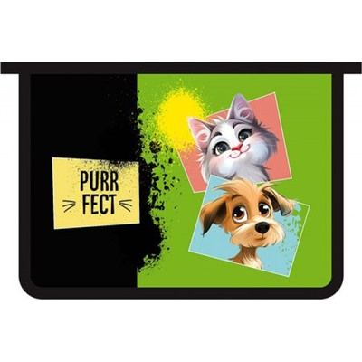 Папка для тетрадей А4 на молнии сверху 32,5х23х5,5 см ПМ-А4-29 "PURRFECT" Пчелка