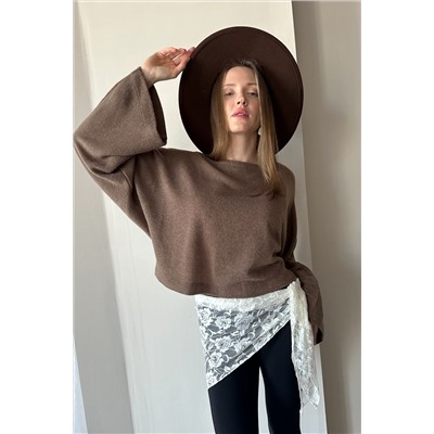 Свитер  WOOL041/04/Коричневый