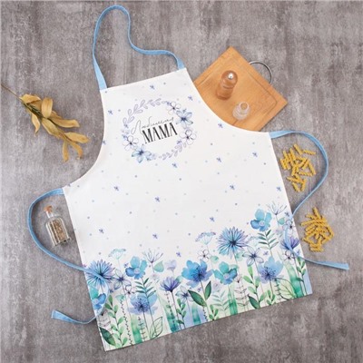 Фартук Этель «Незабудки», 60×70 см, 100% хлопок, саржа 190 г/м²
