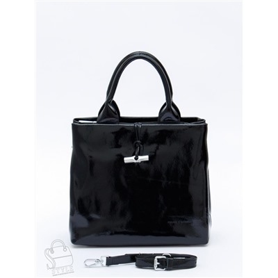 Сумка женская кожаная 5768P black Polina&Eiterou