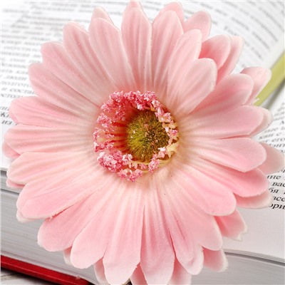 Цветок искусственный Гербера 43 см розовый / 1501 /уп 56/560/ латэкс