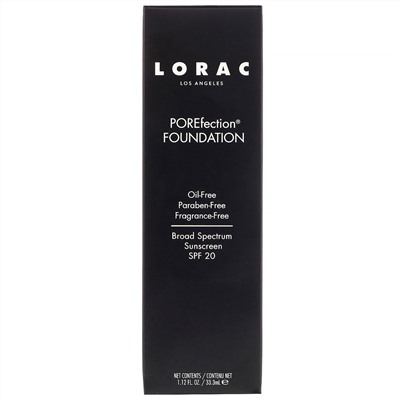 Lorac, Тональная основа POREfection, PR4 оттенок Light Medium, 33,3 мл