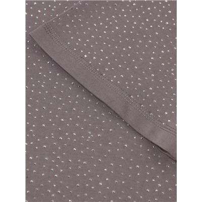 Футболка со стразами женская MIST, серая, размер 46-48