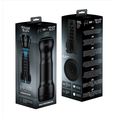 Ченый мастурбатор с интерактивная насадкой PowerBlow   Feel Pocket Stroker