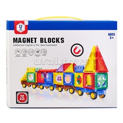 Конструктор магнитный "Строитель" (72 дет.) в коробке