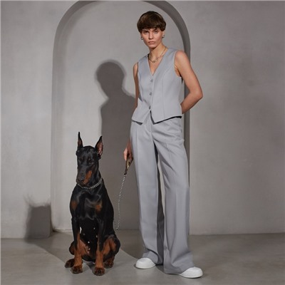 Брюки женские MIST: Classic Collection, размер 42, светло-серые